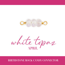 Load image into Gallery viewer, Birthstone Rock Candy Connectors | 14mm | 14K Gold Filled Yellow