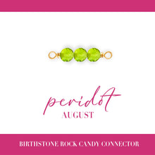 Load image into Gallery viewer, Birthstone Rock Candy Connectors | 14mm | 14K Gold Filled Yellow