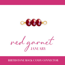 Load image into Gallery viewer, Birthstone Rock Candy Connectors | 14mm | 14K Gold Filled Yellow