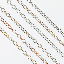 Load image into Gallery viewer, Lucy Permanent Jewelry Chain, Belcher Design, Round Links, Available in Gold Options and Silver