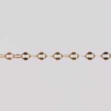 Load image into Gallery viewer, Robyn Permanent Jewelry Chain, Dapped Cable Design, Oval Links, Available in Gold Options