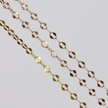 Load image into Gallery viewer, Robyn Permanent Jewelry Chain, Dapped Cable Design, Oval Links, Available in Gold Options