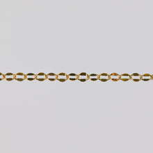Load image into Gallery viewer, Robyn Permanent Jewelry Chain, Dapped Cable Design, Oval Links, Available in Gold Options
