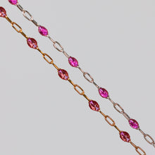 Load image into Gallery viewer, Silvia Permanent Jewelry Chain, Enamel Cable Links, Available in Multiple Colors, Gold Filled and Sterling Silver