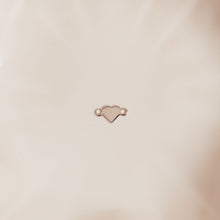 Load image into Gallery viewer, Single Heart Auburn Connectors | 4 Pack | 14K Gold Filled Yellow and .925 Sterling Silver