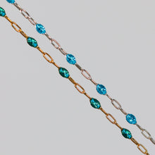 Load image into Gallery viewer, Silvia Permanent Jewelry Chain, Enamel Cable Links, Available in Multiple Colors, Gold Filled and Sterling Silver