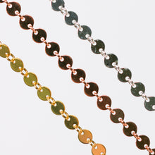 Load image into Gallery viewer, Shaylee Permanent Jewelry Chain, Disk Design, Small Round Links, Available in Gold Filled and Silver