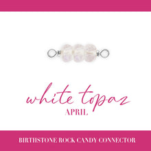 Load image into Gallery viewer, Birthstone Rock Candy Connectors | 14mm | .925 Sterling Silver