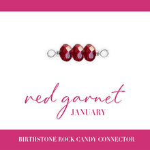 Load image into Gallery viewer, Birthstone Rock Candy Connectors | 14mm | .925 Sterling Silver