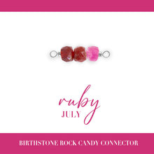 Load image into Gallery viewer, Birthstone Rock Candy Connectors | 14mm | .925 Sterling Silver