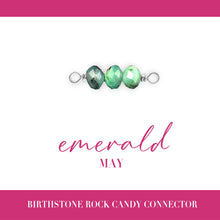 Load image into Gallery viewer, Birthstone Rock Candy Connectors | 14mm | .925 Sterling Silver