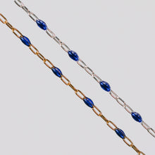 Load image into Gallery viewer, Silvia Permanent Jewelry Chain, Enamel Cable Links, Available in Multiple Colors, Gold Filled and Sterling Silver