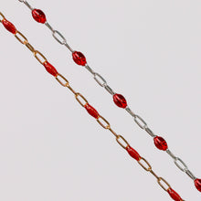 Load image into Gallery viewer, Silvia Permanent Jewelry Chain, Enamel Cable Links, Available in Multiple Colors, Gold Filled and Sterling Silver