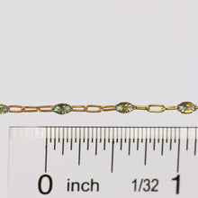 Load image into Gallery viewer, Benedetta Permanent Jewelry Chain, Opal Enamel Design, Cable Links, Available in Gold Filled and Sterling Silver