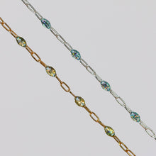 Load image into Gallery viewer, Silvia Permanent Jewelry Chain, Enamel Cable Links, Available in Multiple Colors, Gold Filled and Sterling Silver