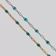 Load image into Gallery viewer, Silvia Permanent Jewelry Chain, Enamel Cable Links, Available in Multiple Colors, Gold Filled and Sterling Silver