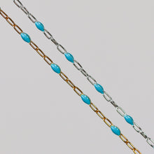 Load image into Gallery viewer, Silvia Permanent Jewelry Chain, Enamel Cable Links, Available in Multiple Colors, Gold Filled and Sterling Silver