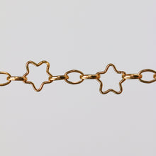 Load image into Gallery viewer, Stella Permanent Jewelry Chain, Star Design, Alternating Oval Links, Available in Gold Filled and Sterling Silver
