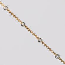 Load image into Gallery viewer, Teresa Permanent Jewelry Chain, Silver Bead Design, Cable Links, Available in Gold Filled with Sterling Silver Beads