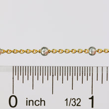 Load image into Gallery viewer, Teresa Permanent Jewelry Chain, Silver Bead Design, Cable Links, Available in Gold Filled with Sterling Silver Beads