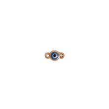 Load image into Gallery viewer, Evil Eye Design Auburn Connectors | 4 Pack | 14K Gold Filled Yellow and .925 Sterling Silver