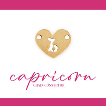 Load image into Gallery viewer, Zodiac Heart Connectors | 7.8mm | 14K Gold Filled Yellow