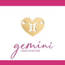 Load image into Gallery viewer, Zodiac Heart Connectors | 7.8mm | 14K Gold Filled Yellow