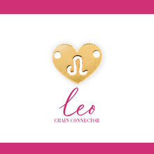 Load image into Gallery viewer, Zodiac Heart Connectors | 7.8mm | 14K Gold Filled Yellow