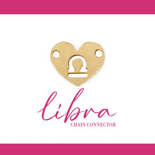 Load image into Gallery viewer, Zodiac Heart Connectors | 7.8mm | 14K Gold Filled Yellow