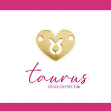 Load image into Gallery viewer, Zodiac Heart Connectors | 7.8mm | 14K Gold Filled Yellow
