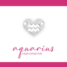 Load image into Gallery viewer, Zodiac Heart Connectors | 7.8mm | .925 Sterling Silver