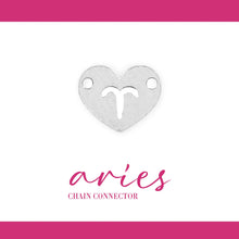 Load image into Gallery viewer, Zodiac Heart Connectors | 7.8mm | .925 Sterling Silver