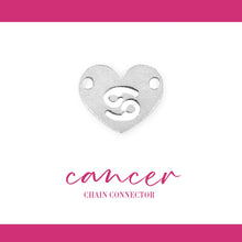 Load image into Gallery viewer, Zodiac Heart Connectors | 7.8mm | .925 Sterling Silver