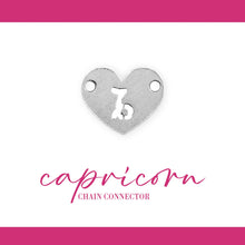 Load image into Gallery viewer, Zodiac Heart Connectors | 7.8mm | .925 Sterling Silver