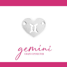 Load image into Gallery viewer, Zodiac Heart Connectors | 7.8mm | .925 Sterling Silver