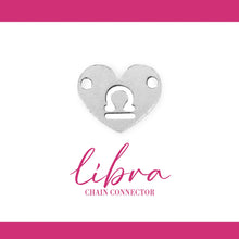 Load image into Gallery viewer, Zodiac Heart Connectors | 7.8mm | .925 Sterling Silver