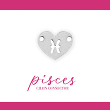 Load image into Gallery viewer, Zodiac Heart Connectors | 7.8mm | .925 Sterling Silver