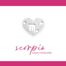 Load image into Gallery viewer, Zodiac Heart Connectors | 7.8mm | .925 Sterling Silver