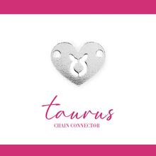 Load image into Gallery viewer, Zodiac Heart Connectors | 7.8mm | .925 Sterling Silver