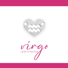 Load image into Gallery viewer, Zodiac Heart Connectors | 7.8mm | .925 Sterling Silver